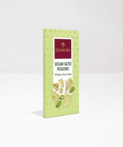 Ciocolată albă cu fistic sicilian sărat - 75g